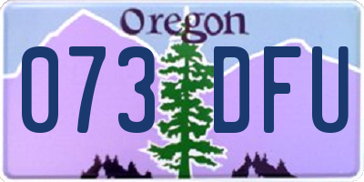 OR license plate 073DFU