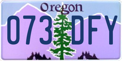 OR license plate 073DFY