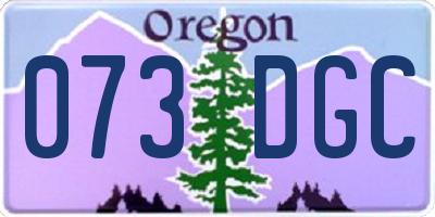 OR license plate 073DGC