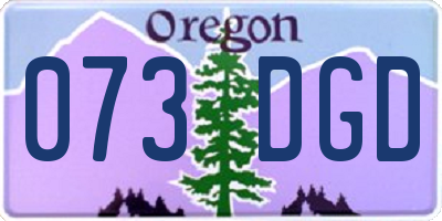 OR license plate 073DGD