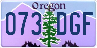 OR license plate 073DGF