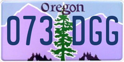 OR license plate 073DGG