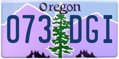 OR license plate 073DGI