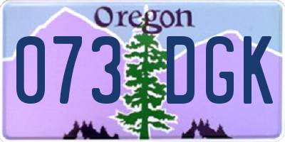 OR license plate 073DGK