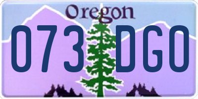 OR license plate 073DGO
