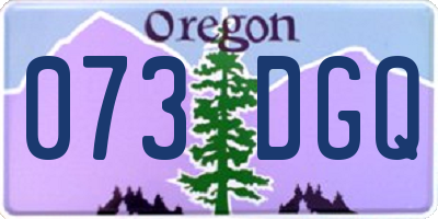 OR license plate 073DGQ