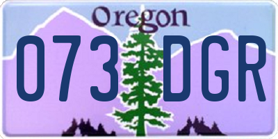 OR license plate 073DGR