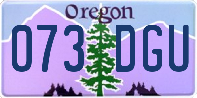 OR license plate 073DGU