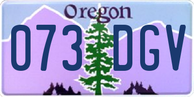 OR license plate 073DGV