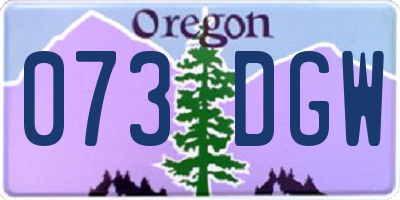 OR license plate 073DGW