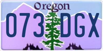 OR license plate 073DGX
