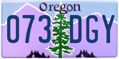 OR license plate 073DGY