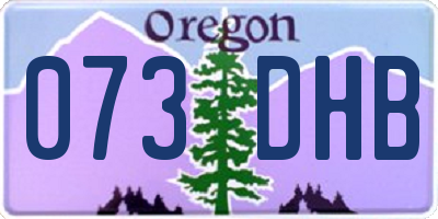 OR license plate 073DHB