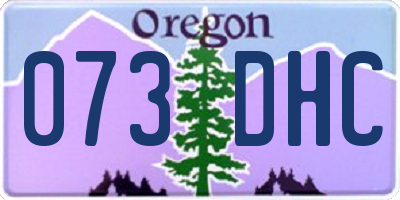OR license plate 073DHC