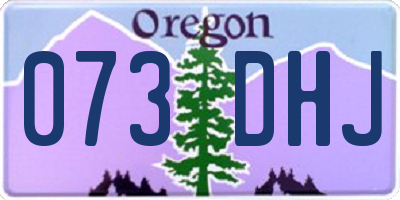 OR license plate 073DHJ