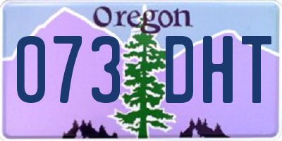OR license plate 073DHT