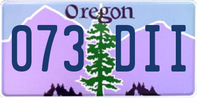 OR license plate 073DII