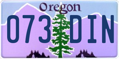 OR license plate 073DIN