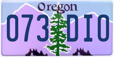 OR license plate 073DIO