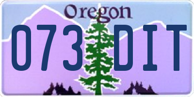 OR license plate 073DIT