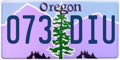 OR license plate 073DIU
