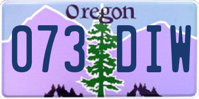 OR license plate 073DIW