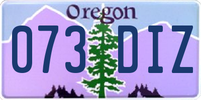 OR license plate 073DIZ