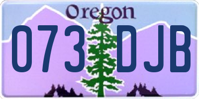OR license plate 073DJB