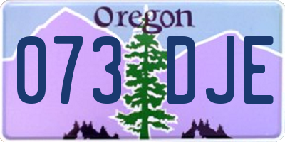 OR license plate 073DJE