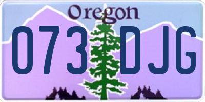 OR license plate 073DJG