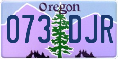 OR license plate 073DJR