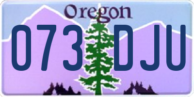 OR license plate 073DJU