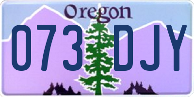 OR license plate 073DJY