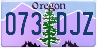 OR license plate 073DJZ