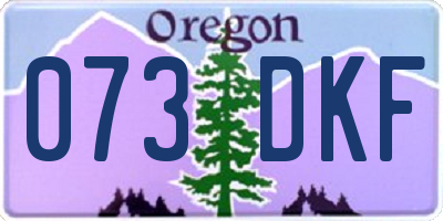 OR license plate 073DKF