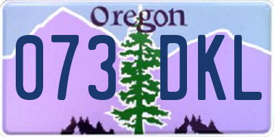 OR license plate 073DKL
