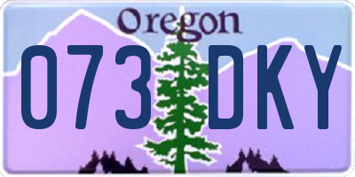 OR license plate 073DKY