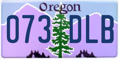 OR license plate 073DLB