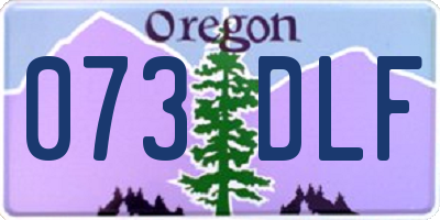 OR license plate 073DLF