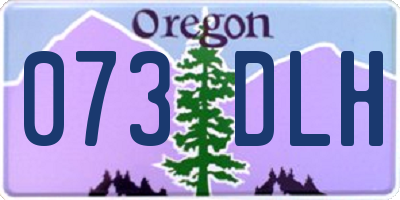 OR license plate 073DLH