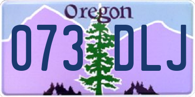 OR license plate 073DLJ