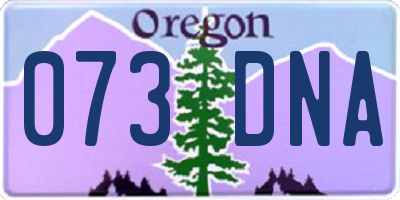 OR license plate 073DNA