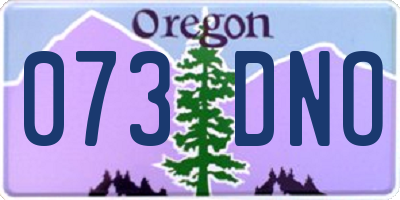 OR license plate 073DNO