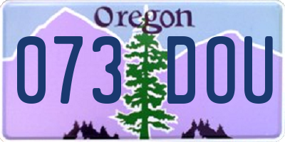 OR license plate 073DOU