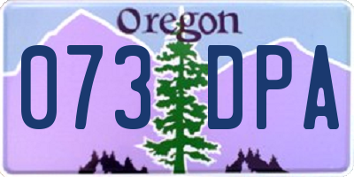 OR license plate 073DPA