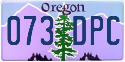 OR license plate 073DPC