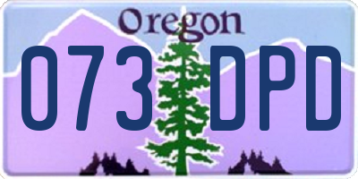 OR license plate 073DPD