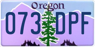 OR license plate 073DPF