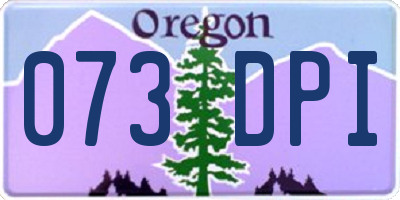 OR license plate 073DPI