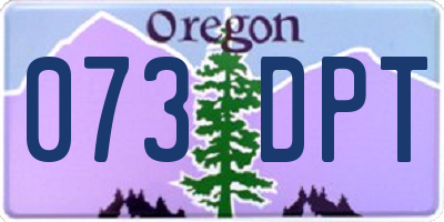 OR license plate 073DPT